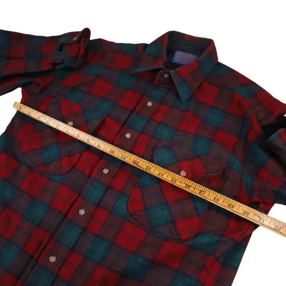 Vintage Pendleton %100 Wool Lindsay Tartan Plaid Flannel Shirt - Picture 9 of 10